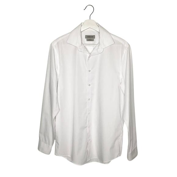 Kenneth Cole Reaction White Long Sleeve Button Down Dress Shirt Medium - Picture 1 of 3